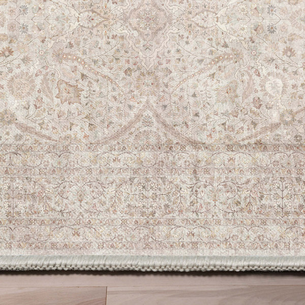 Well Woven Asha Isolde Vintage Oriental Botanical Ivory & Cream Area